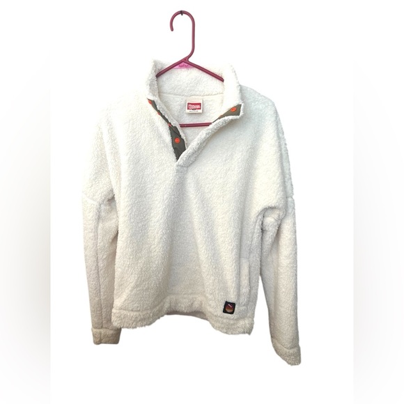 HOMAGE Other - HOMAGE White Sherpa Fleece Pullover Sweater